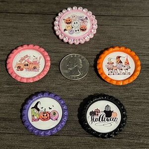 Handmade Halloween theme bottle cap magnets
